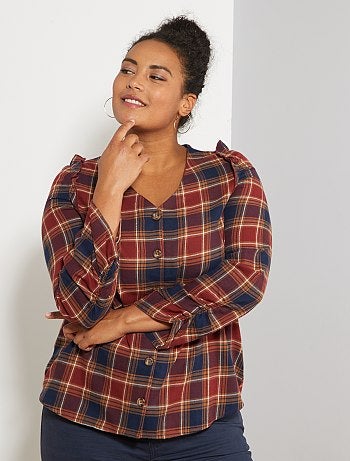 Chemisier à carreaux - Kiabi