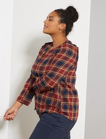 Chemisier à carreaux - Kiabi
