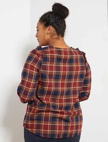 Chemisier à carreaux - Kiabi