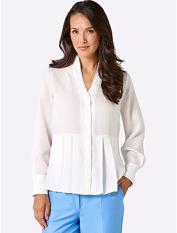 Chemisier à Col Montant 30% Soie - Taille Standard - helline