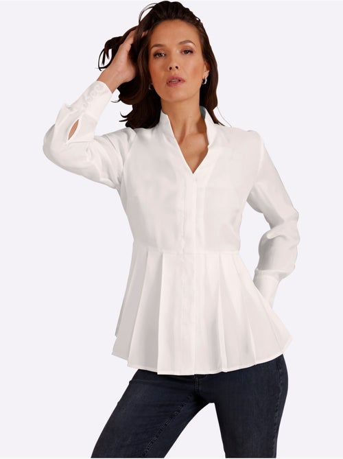 Chemisier à Col Montant 30% Soie - Taille Standard - helline - Kiabi