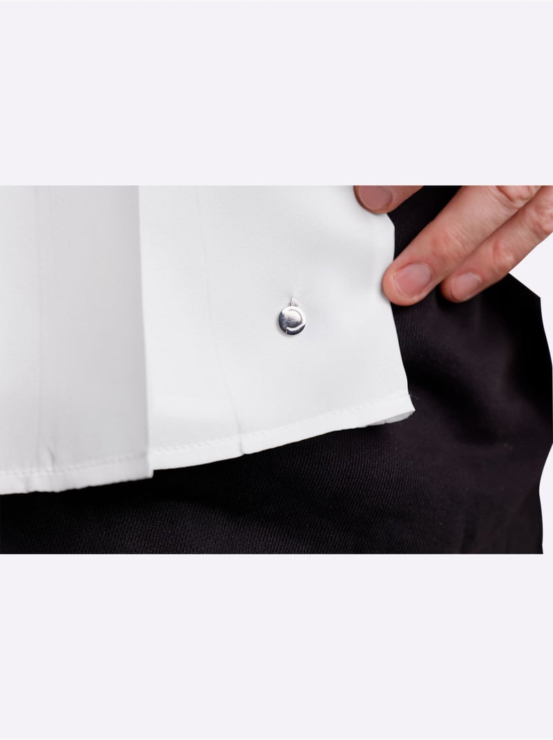 Chemisier à Col Montant 30% Soie - Taille Standard - Helline Ecru - Kiabi