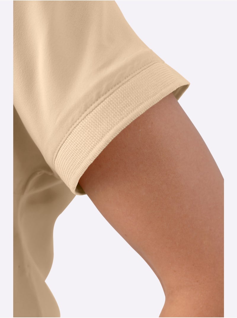 Chemisier à encolure ronde - taille standard - helline Beige - Kiabi