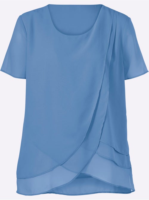 Chemisier à encolure ronde et manches courtes - Taille standard - Witt - Kiabi Chemisier à encolure ronde et manches courtes - Taille standard - Witt - Kiabi