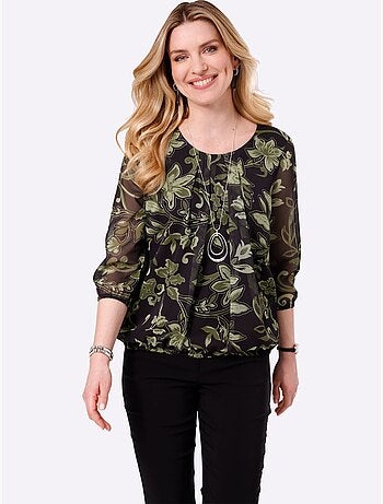 Chemisier à enfiler bords extensibles aux manches - taille standard - moda vilona