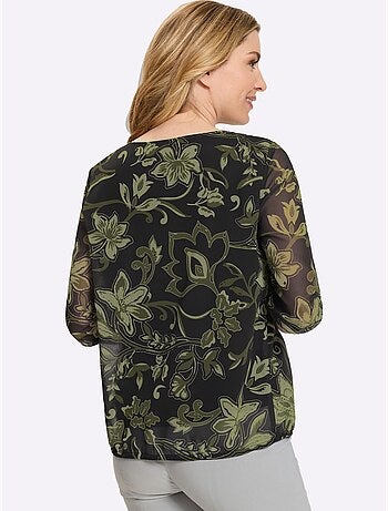 Chemisier à enfiler bords extensibles aux manches - taille standard - moda vilona