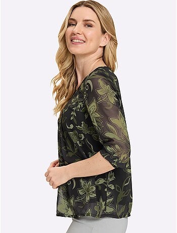 Chemisier à enfiler bords extensibles aux manches - taille standard - moda vilona