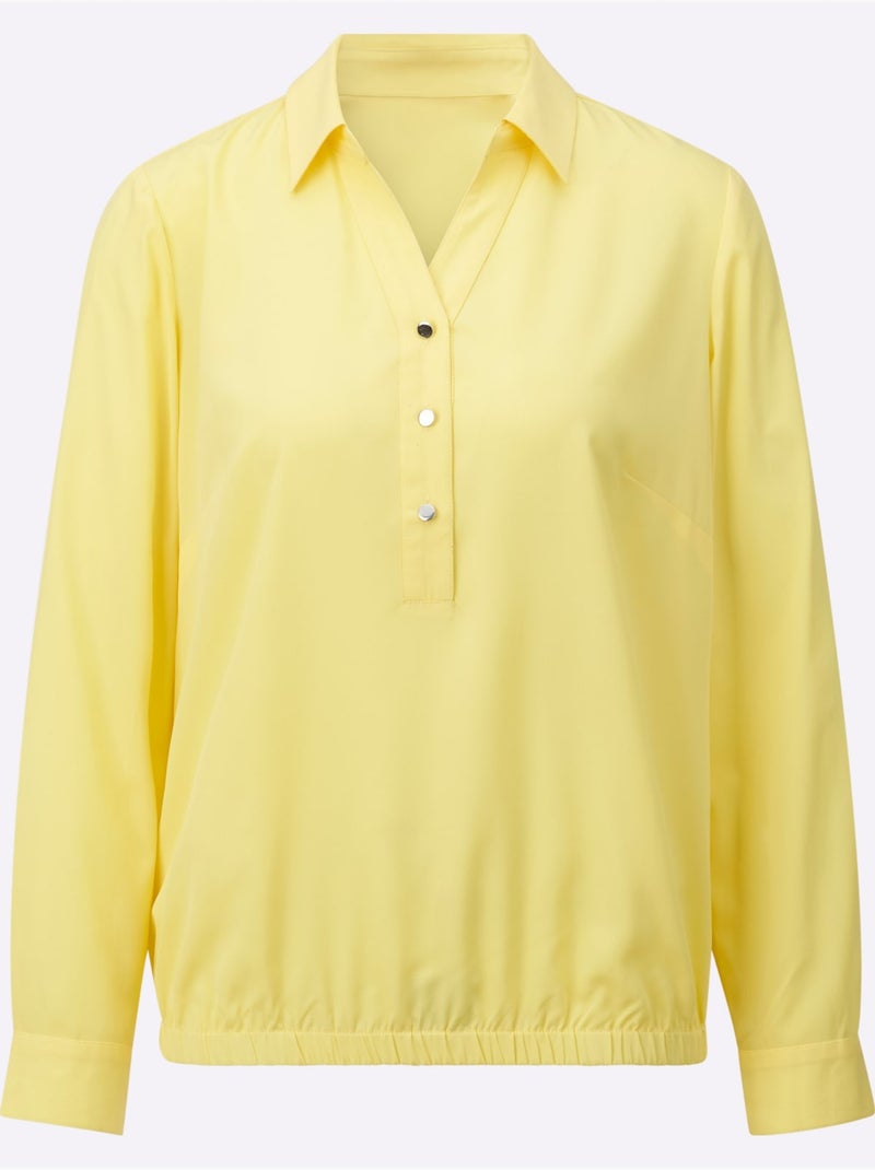 Chemisier à Enfiler En Polyester Recyclé - Taille Standard - Witt Jaune citron - Kiabi