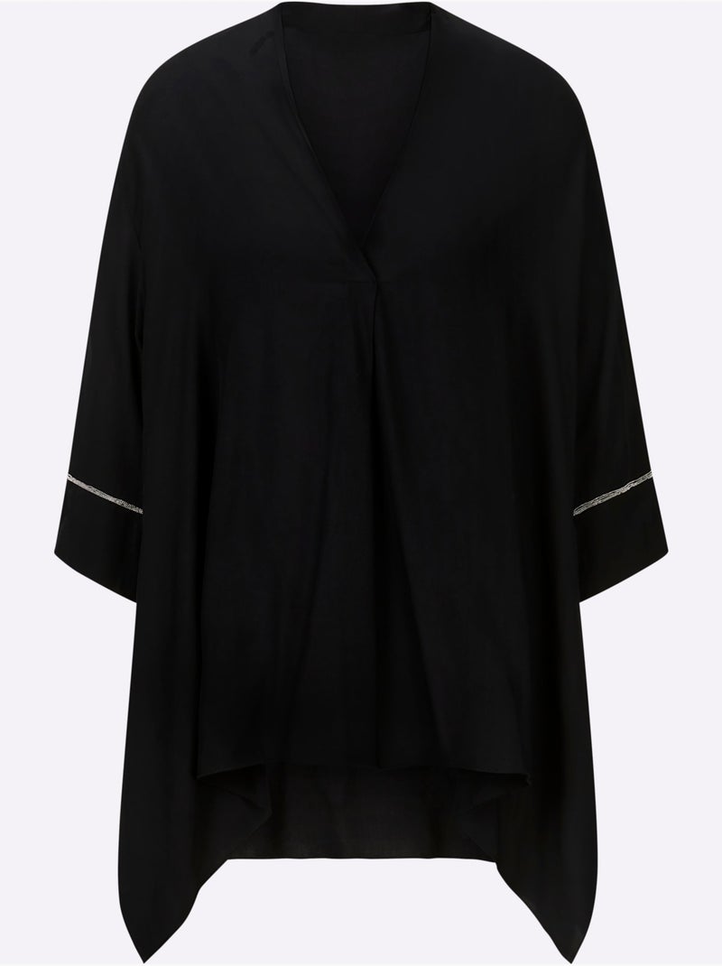 Chemisier à Enfiler Encolure En V Affinante - Taille Standard - helline Noir - Kiabi