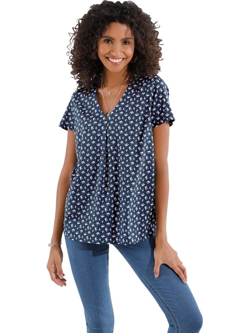 Chemisier à Enfiler Joli Imprimé Hirondelles - Taille Standard - Moda Vilona - Kiabi
