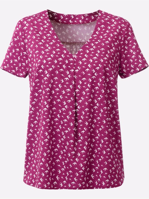 Chemisier à Enfiler Joli Imprimé Hirondelles - Taille Standard - Moda Vilona - Kiabi