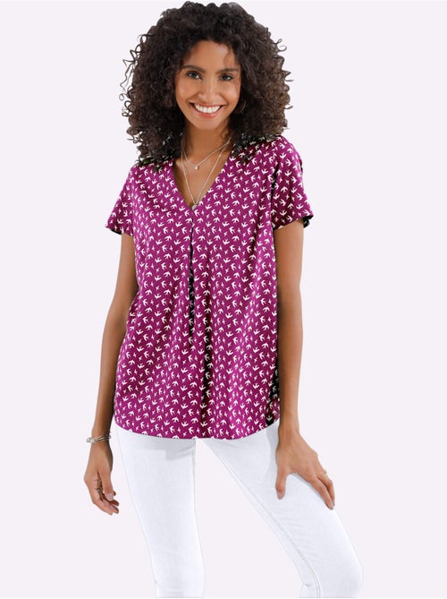 Chemisier à Enfiler Joli Imprimé Hirondelles - Taille Standard - Moda Vilona - Kiabi