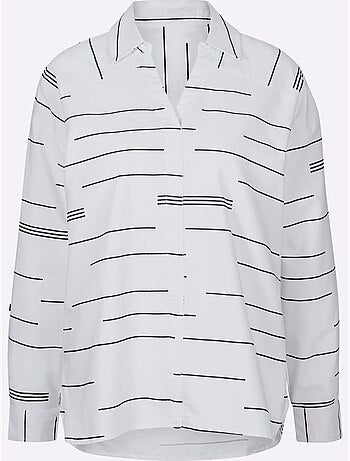 Chemisier à enfiler mélange de cotons agréable à porter - taille standard - helline