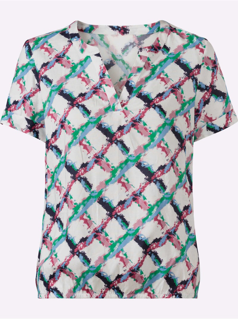 Chemisier à Enfiler Ourlet Avec Bande élastique - Taille Standard - Witt Vert/Rose - Kiabi