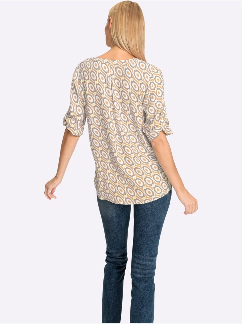 Chemisier à Enfiler Pure Viscose - Taille Standard - Helline Beige - Kiabi
