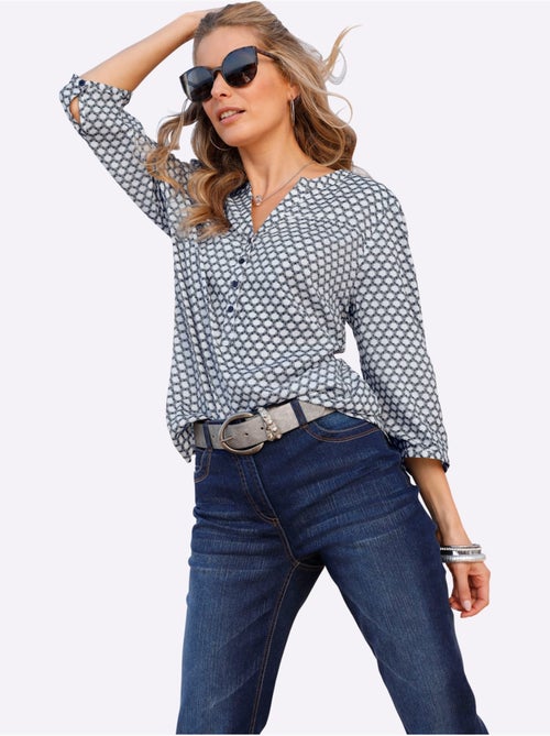 Chemisier à Enfiler Pure Viscose - Taille Standard - Witt - Kiabi Chemisier à Enfiler Pure Viscose - Taille Standard - Witt - Kiabi