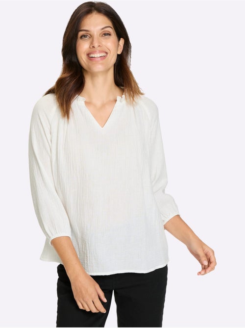 Chemisier à Enfiler Qualité Mousseline - Taille Standard - Moda Vilona - Kiabi Chemisier à Enfiler Qualité Mousseline - Taille Standard - Moda Vilona - Kiabi