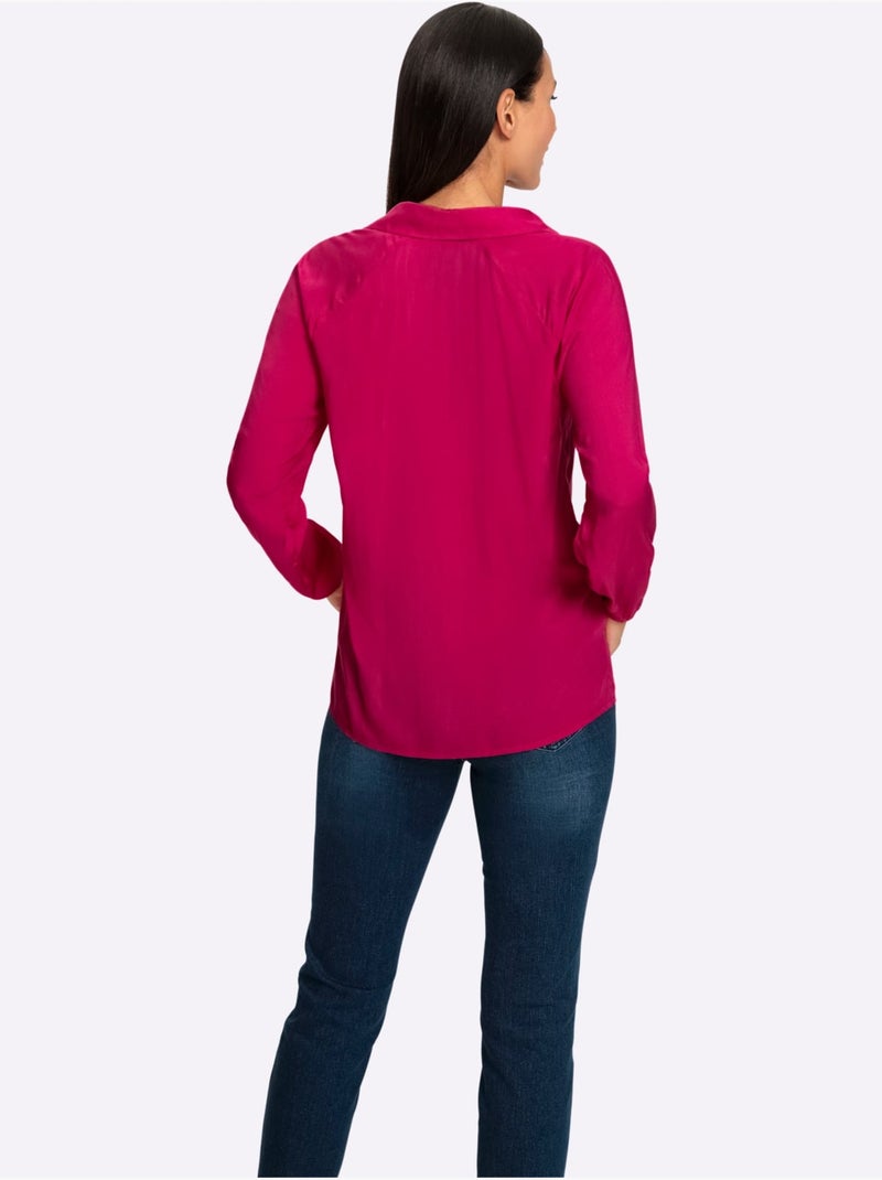 Chemisier à Enfiler Tricot Décontracté - Taille Standard - Helline Rose fushia - Kiabi