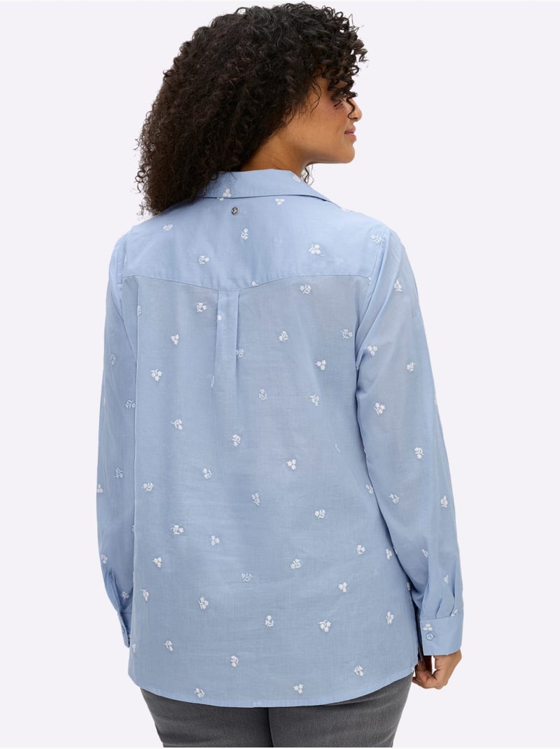 Chemisier à Fleurs - Taille Standard - Sheego Bleu - Kiabi