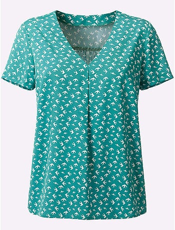 Chemisier à Enfiler Joli Imprimé Hirondelles - Taille Standard - Moda Vilona