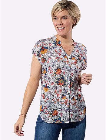 Chemisier à Manches Courtes 100% Viscose - Taille Standard - Witt