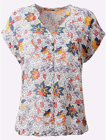 Chemisier à Manches Courtes 100% Viscose - Taille Standard - Witt
