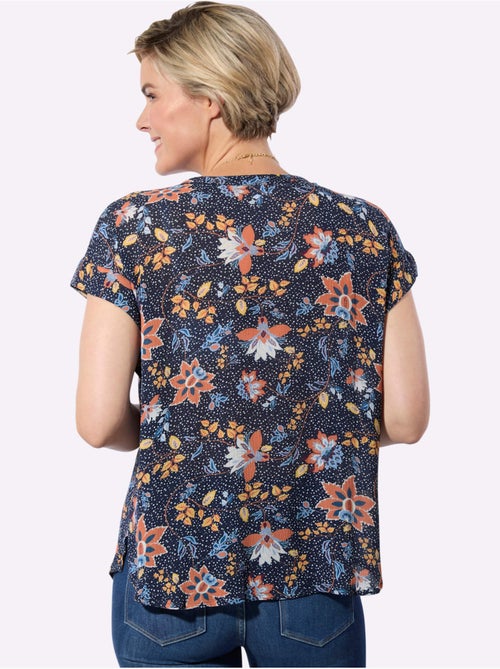Chemisier à Manches Courtes 100% Viscose - Taille Standard - Witt - Kiabi Chemisier à Manches Courtes 100% Viscose - Taille Standard - Witt - Kiabi