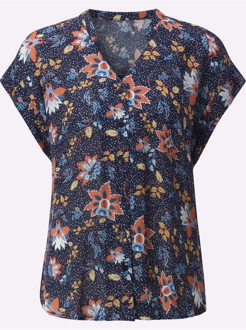 Chemisier à Manches Courtes 100% Viscose - Taille Standard - Witt - Kiabi Chemisier à Manches Courtes 100% Viscose - Taille Standard - Witt - Kiabi