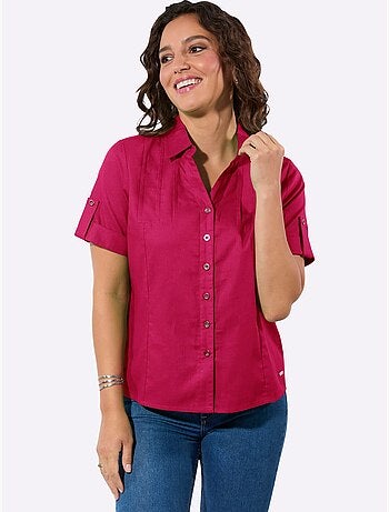 Chemisier à Manches Courtes 30% De Lin - Taille Standard - Witt