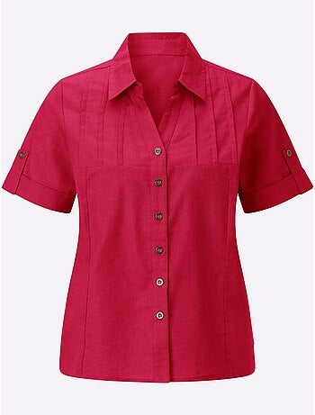 Chemisier à Manches Courtes 30% De Lin - Taille Standard - Witt