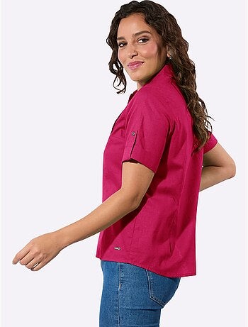 Chemisier à Manches Courtes 30% De Lin - Taille Standard - Witt