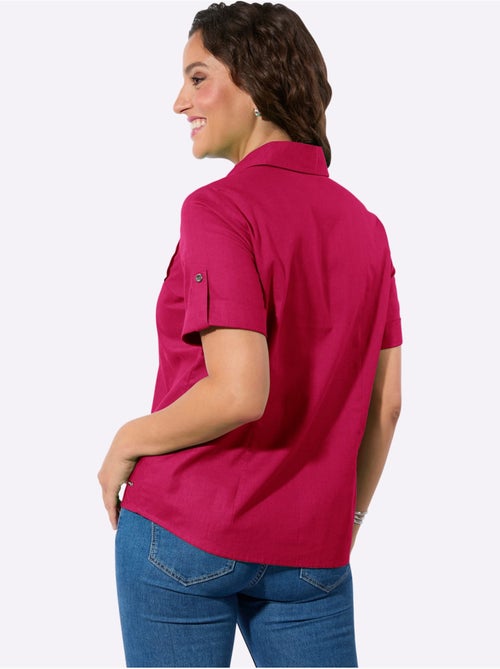 Chemisier à Manches Courtes 30% De Lin - Taille Standard - Witt - Kiabi