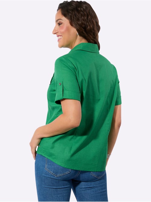 Chemisier à Manches Courtes 30% De Lin - Taille Standard - Witt - Kiabi