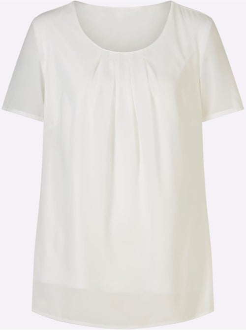 Chemisier à manches courtes avec encolure ronde et doublure opaque - Taille standard - Moda Vilona - Kiabi
