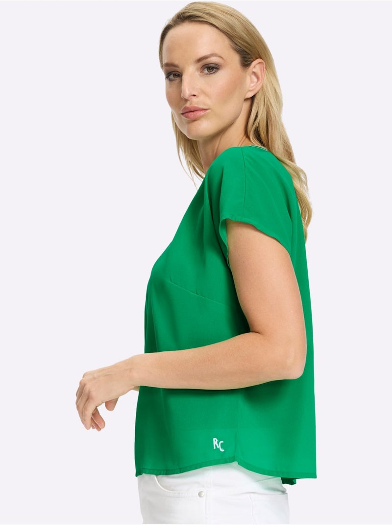 Chemisier à Manches Courtes Chemisier D'été Léger - Taille Standard - Helline Vert - Kiabi