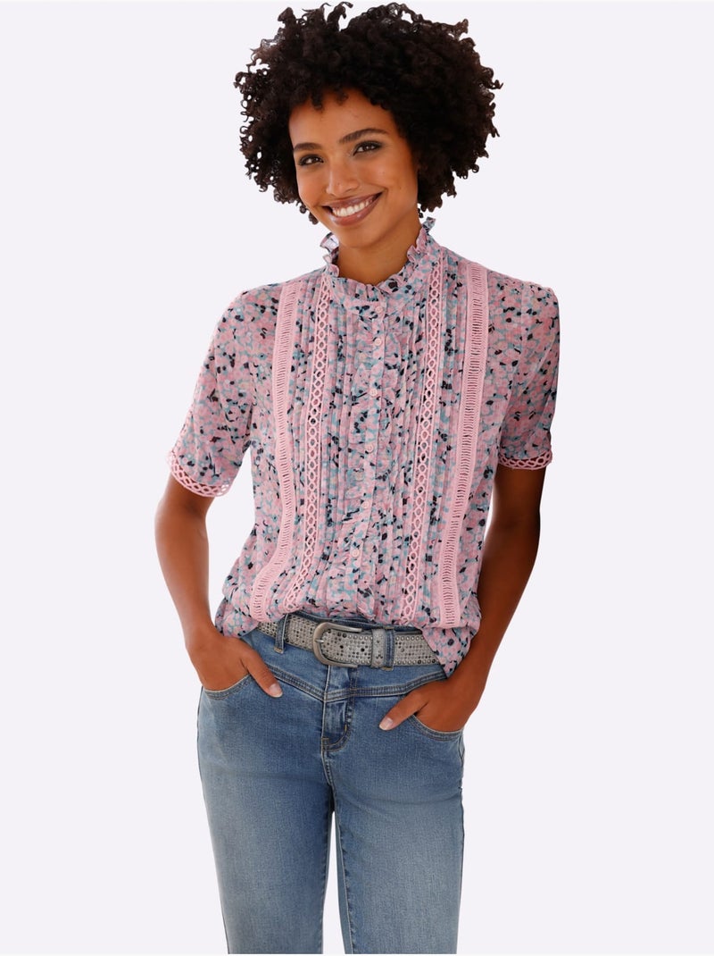 Chemisier à Manches Courtes Chemisier Moderne - Taille Standard - Helline Multicolore - Kiabi