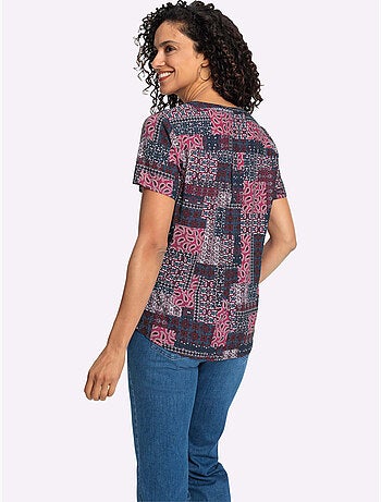 Chemisier à Manches Courtes Coupe Plus Longue Au Dos - Taille Standard - Witt