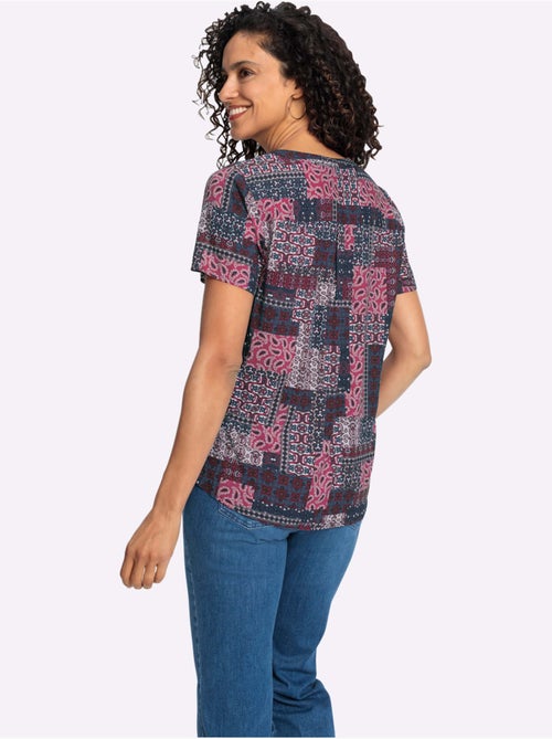 Chemisier à Manches Courtes Coupe Plus Longue Au Dos - Taille Standard - Witt - Kiabi Chemisier à Manches Courtes Coupe Plus Longue Au Dos - Taille Standard - Witt - Kiabi