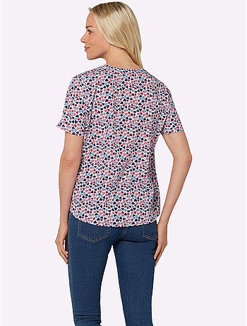 Chemisier à Manches Courtes Fronces Aux épaules - Taille Standard - Moda Vilona