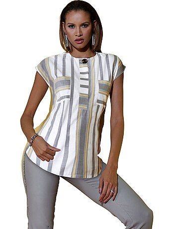 Chemisier à Manches Courtes Pull Tendance En Mélange De Cotons Doux - Taille Standard - helline