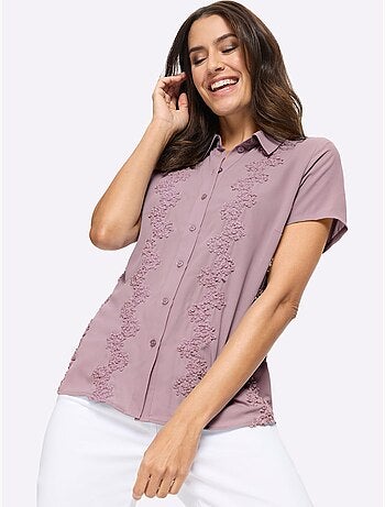 Chemisier à Manches Courtes Qualité Polyester Douce Et Fluide - Taille Standard - Witt