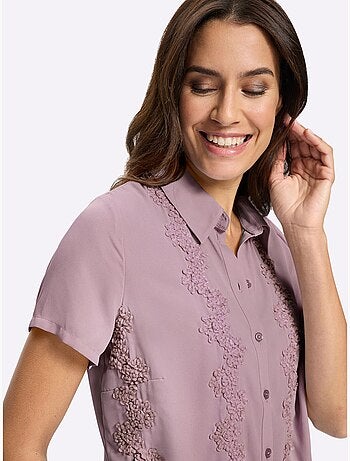 Chemisier à Manches Courtes Qualité Polyester Douce Et Fluide - Taille Standard - Witt
