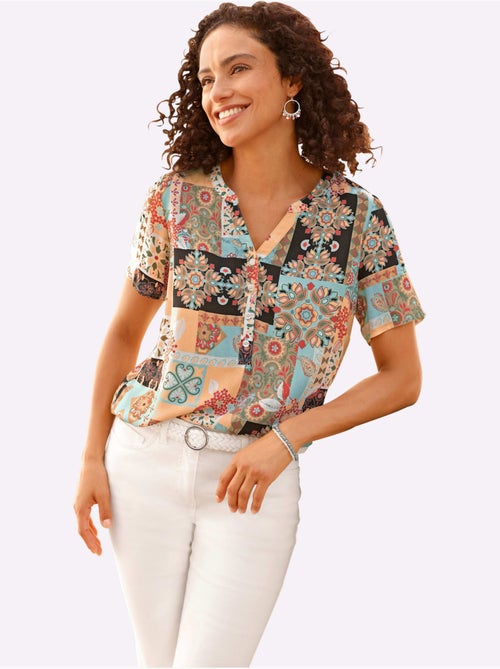 Chemisier à Manches Courtes Qualité Tissée - Taille Standard - Witt - Kiabi