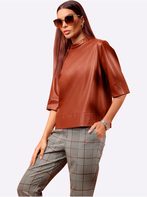 Chemisier à Manches Courtes Synthétique Joliment Brillant - Taille Standard - Helline - Kiabi Chemisier à Manches Courtes Synthétique Joliment Brillant - Taille Standard - Helline - Kiabi