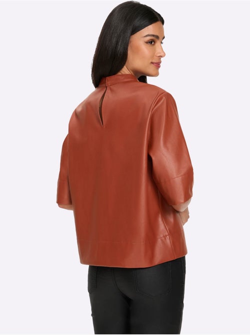 Chemisier à Manches Courtes Synthétique Joliment Brillant - Taille Standard - Helline - Kiabi Chemisier à Manches Courtes Synthétique Joliment Brillant - Taille Standard - Helline - Kiabi