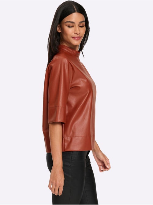 Chemisier à Manches Courtes Synthétique Joliment Brillant - Taille Standard - Helline - Kiabi Chemisier à Manches Courtes Synthétique Joliment Brillant - Taille Standard - Helline - Kiabi