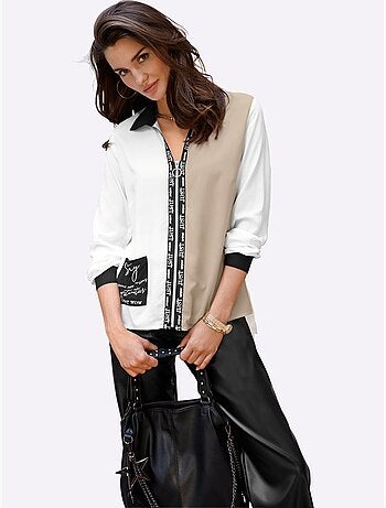 Chemisier à Manches Longues Col Chemise Ouvert - Taille Standard - Witt