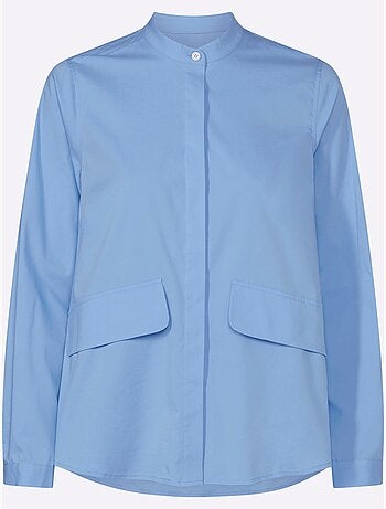 Chemisier à Manches Longues Col Montant - Taille Standard - helline