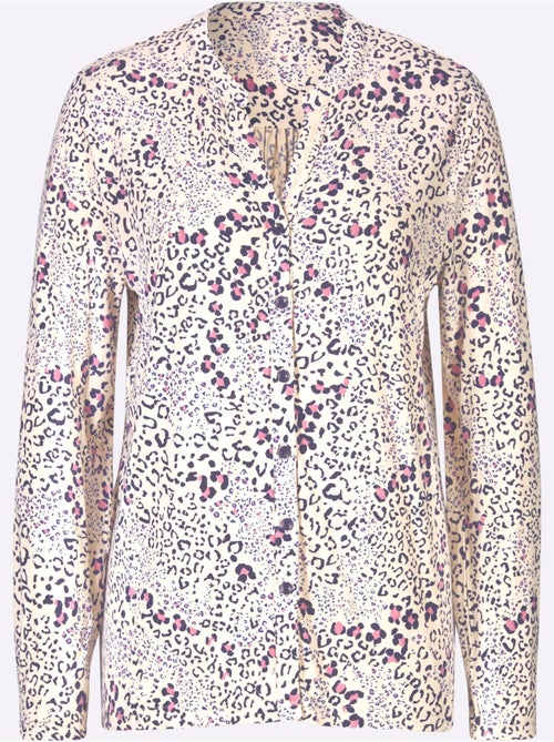 Chemisier à Manches Longues Joli Motif Léopard - Taille Standard - helline - Kiabi