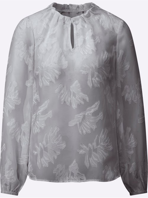 Chemisier à Manches Longues Motif Jacquard Original - Taille Standard - Witt - Kiabi